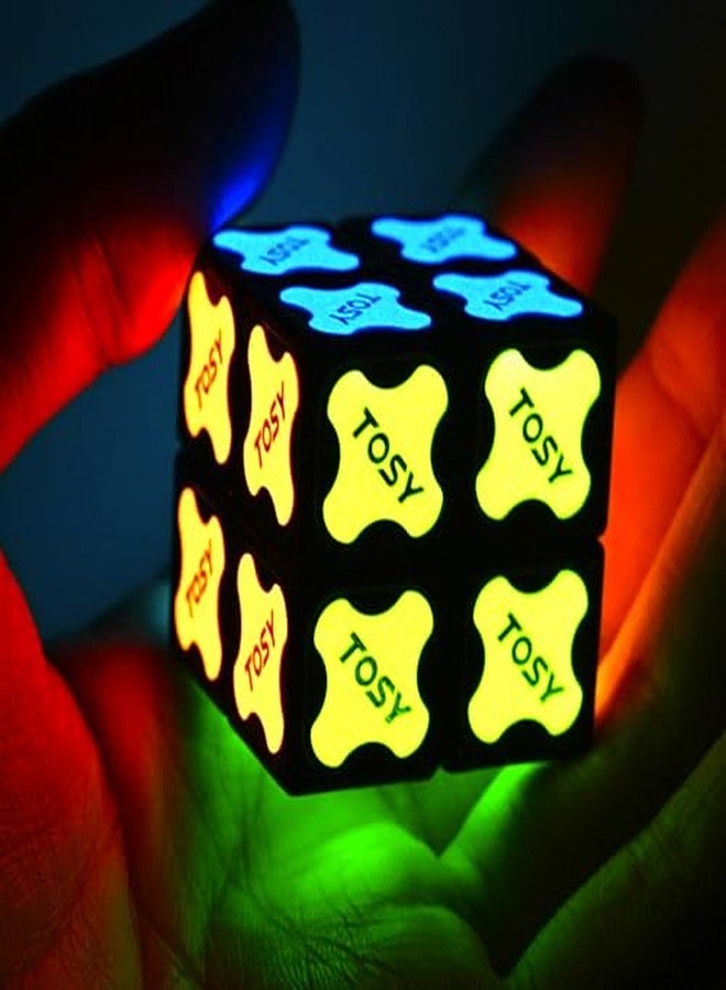 TOSY Magnet Cube 2x2 - 8 Blocks, 2 in 1 Toy: 2x2x2 Puzzle Cube and Customizable Infinity Cube, Glowing, UV Flashlight, Fidget/Sensory/STEM/STEAM Magnet Tiles Birthday Gift for Kids/Teens/Adults - Image 3