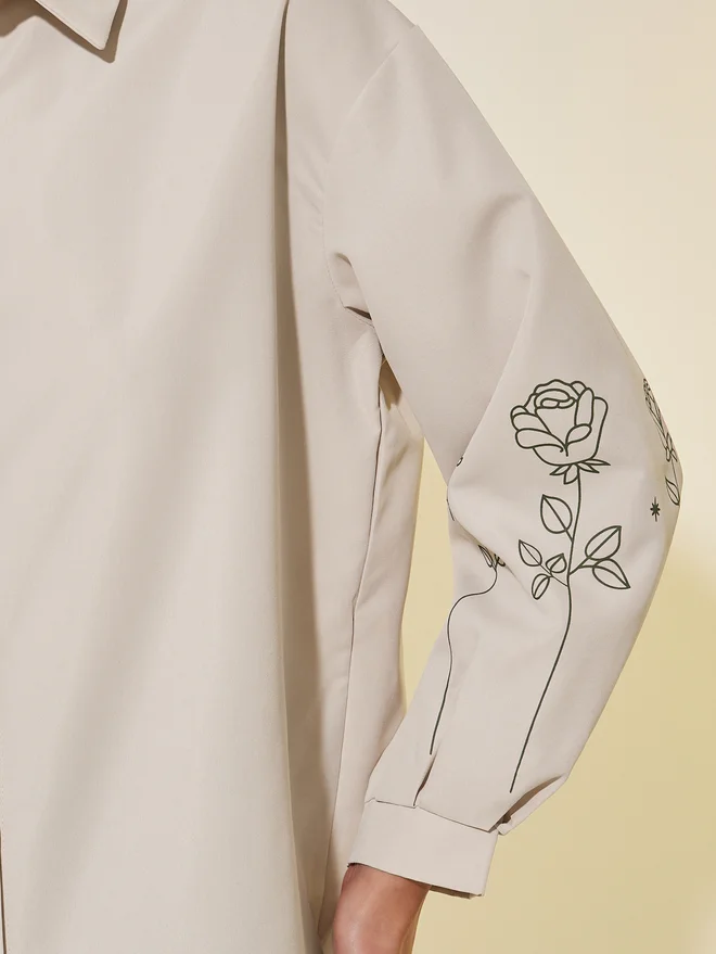 Take Two Take Two Floral Print Long Sleeve Spread Collar Shirt