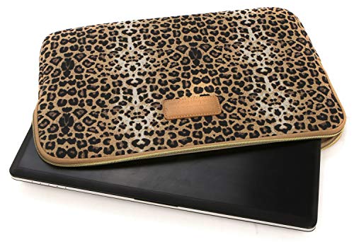 Kayond KY-03 Canvas Fabric 12.5 Inch Laptops Sleeve - Brown Leopard Print - Image 5