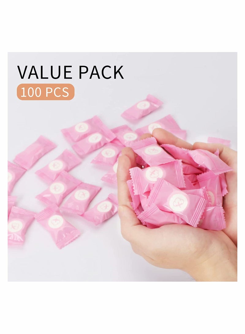 Excefore 100-Piece Disposable Compressed Towel Portable Face Towel Mini Tablets Cotton Coin Tissue for Travel, Hiking, Camping, Sport, Beauty Salon, Home Hand Wipes and Other Outdoor Activities - Image 2