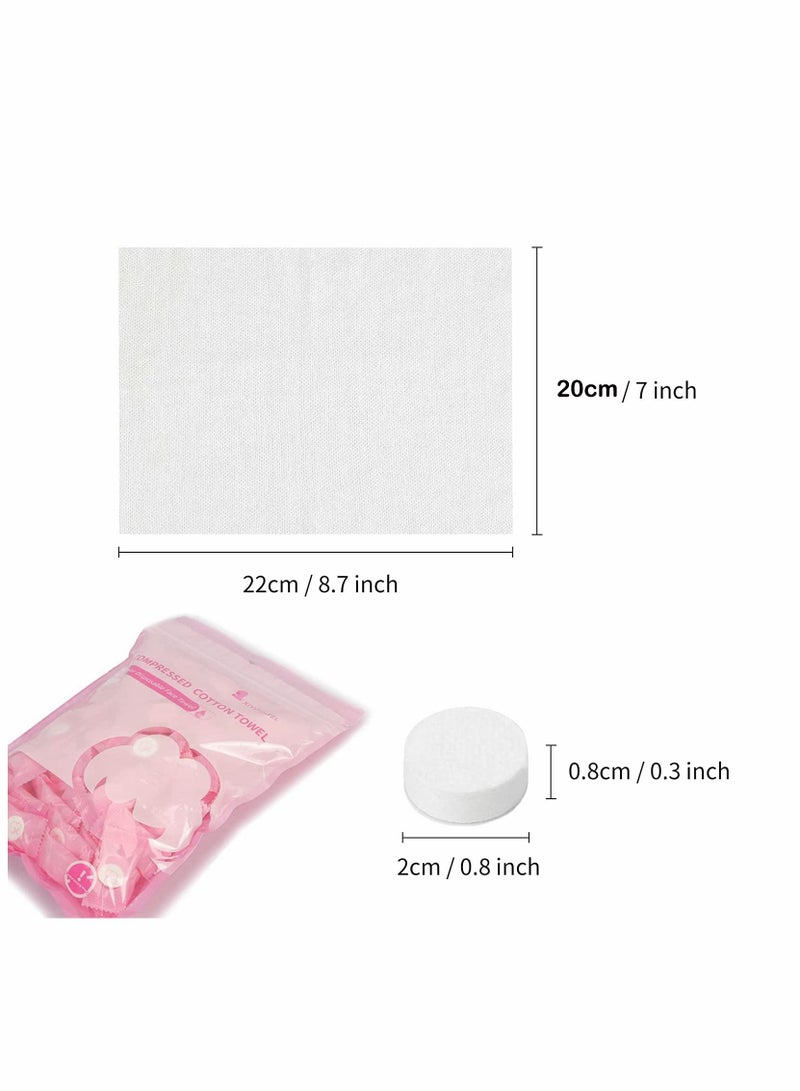Excefore 100-Piece Disposable Compressed Towel Portable Face Towel Mini Tablets Cotton Coin Tissue for Travel, Hiking, Camping, Sport, Beauty Salon, Home Hand Wipes and Other Outdoor Activities - Image 5