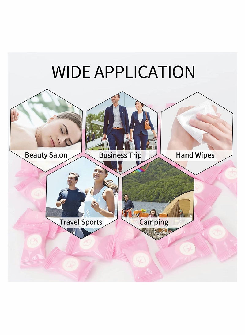 Excefore 100-Piece Disposable Compressed Towel Portable Face Towel Mini Tablets Cotton Coin Tissue for Travel, Hiking, Camping, Sport, Beauty Salon, Home Hand Wipes and Other Outdoor Activities - Image 4