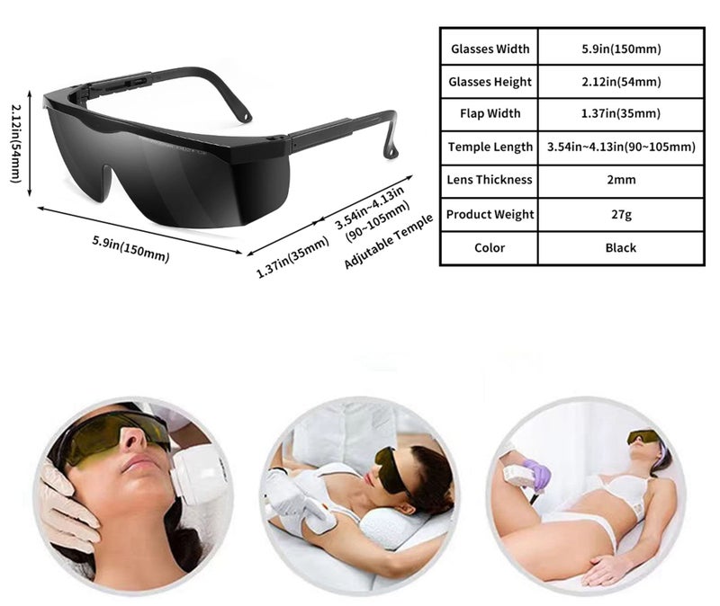 Alsenor IPL 190nm-2000nm Laser Safety Glasses Goggles For Laser Cosmetology Operator Eye Protection And Laser Hair Removal Treatment - Image 5