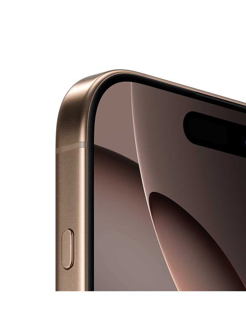 ابل  معاد تجديده - آيفون 16 برو 256 جيجابايت تيتانيوم صحراوي 5G مع فيس تايم - النسخة الدولية - Image 5