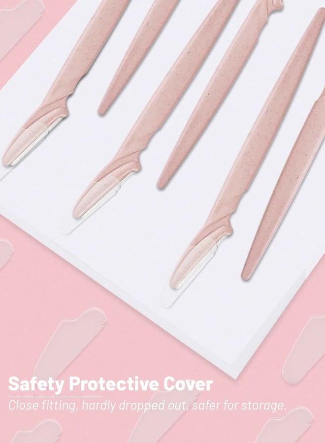 MoHern Eyebrow Razor for Women, 30 Pcs Dermaplane Razor for Women Face, Multipurpose Face Wheat Pink Razors for Women and Men by - Image 4