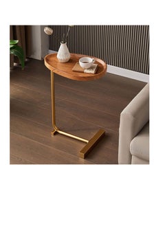 BAIG Concave gold rod Corner Table Living Room Home Sofa Side Table Hotel Homestay Simple Bedside Side Table Small Coffee Table  - Image 1