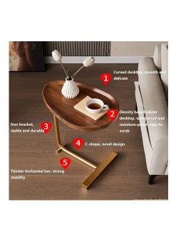 BAIG Concave gold rod Corner Table Living Room Home Sofa Side Table Hotel Homestay Simple Bedside Side Table Small Coffee Table  - Image 2