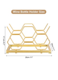 حامل زجاجات النبيذ SYOSI، حامل زجاجات النبيذ على سطح الطاولة لما يصل إلى 5 زجاجات قياسية، حامل زجاجات نبيذ سداسي قائم بذاته للديكور المنزلي، والبار، والخزانة، والمخزن - pzsku/ZB118E02617D657AE3E67Z/45/_/1712852075/caa80cf9-7cbc-43da-a4c0-678ef59d604c