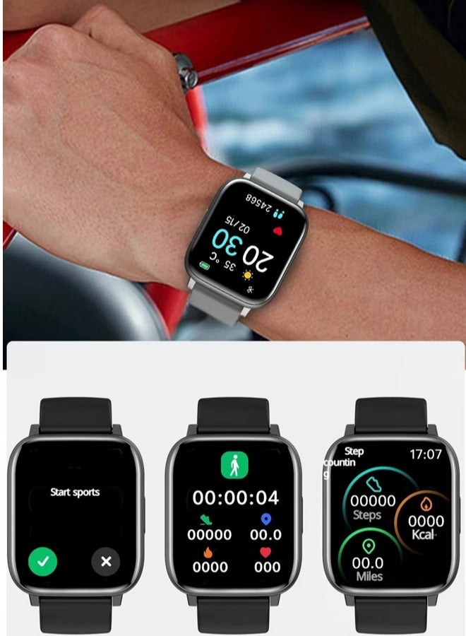 Volynix Smart Watch Korean Brand Business Smart watch, Multiple Language English Arabic, Waterproof Fitness Watch, Bluetooth Calling, Zinc Alloy Vacuum Plating, Heart Rate Monitoring, Smart watch for Men Women, Gift for Girls Boys - Silver - Image 4