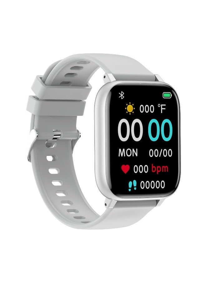 Volynix Smart Watch Korean Brand Business Smart watch, Multiple Language English Arabic, Waterproof Fitness Watch, Bluetooth Calling, Zinc Alloy Vacuum Plating, Heart Rate Monitoring, Smart watch for Men Women, Gift for Girls Boys - Silver - Image 1