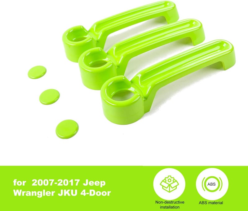 SQQP Green Door Handle Cover & Tailgate Handle Cover Inserts for Jeep Wrangler, Liberty, and Dodge Nitro - Image 4
