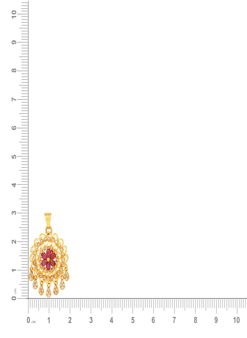 Malabar Gold and Diamonds 22 Carat 916 Purity Yellow Uncut Diamond Pendant EGNPRE597PN5Y for Women  - Image 5