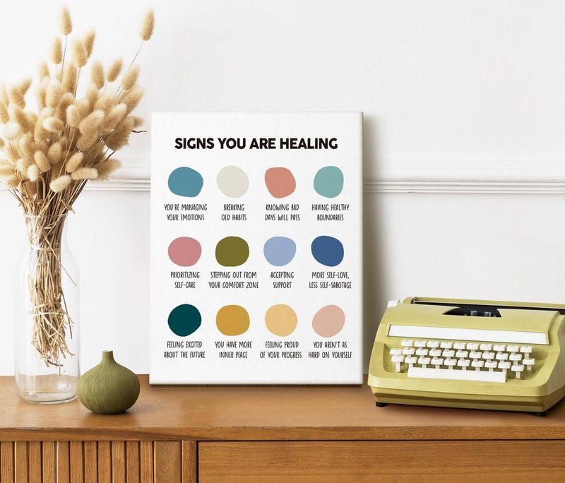WKYAER Signs You Are Healing Canvas Wall Art - Image 2