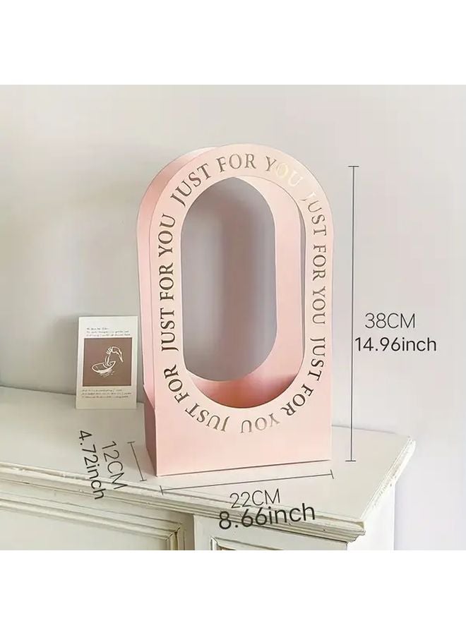 4 قطع أكياس هدايا باقة زهور مع مقابض بتصميم مجوف لتنسيق الزهور بنفسك - Image 4