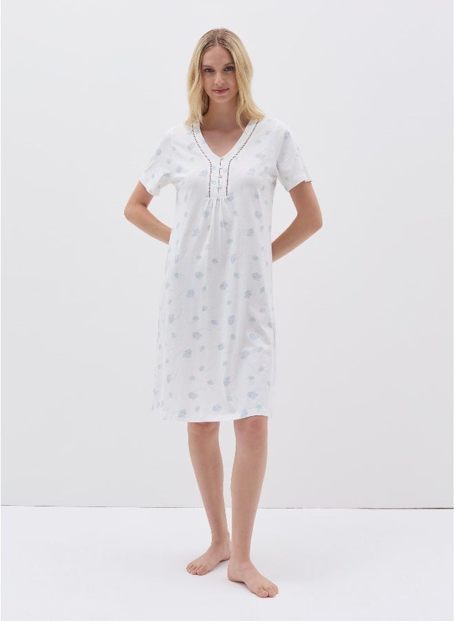 Ovs Nightdress with V neck and buttons - Image 1