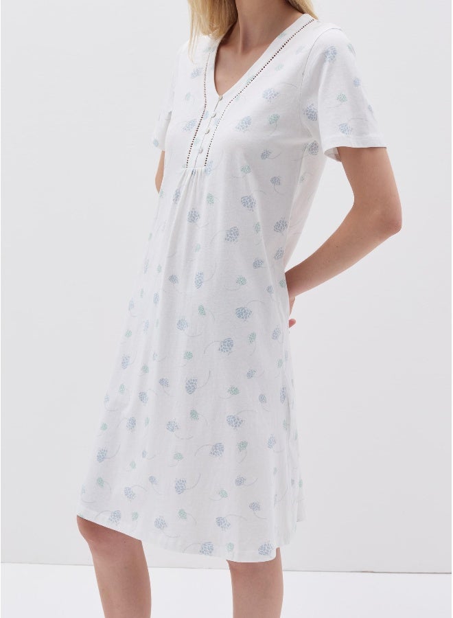 Ovs Nightdress with V neck and buttons - Image 2