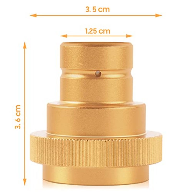 CO2 adapter for soda water machines: stainless steel, silver, quick-connect TR21-4 male thread compatibility with Soda Stream DUO/Terra/Art - Image 4