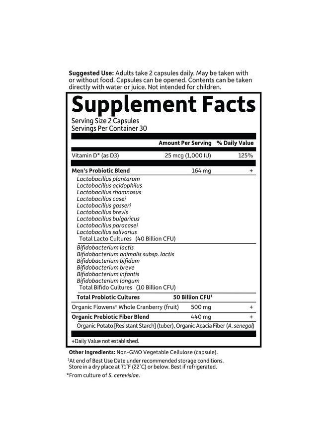 Garden of Life Dr. Formulated Probiotics Prostate+ - Digestive & Urinary Health Support - Prostate Health Supplement with Bifidobacterium Longum & Lactobacillus Acidophilus - 60 Vegetarian Capsules - Image 5