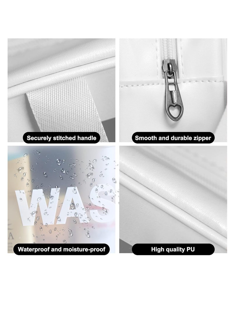 DUNISO 3 Pack Clear Toiletry Bag, Waterproof Travel Bag, Large Capacity Portable Cosmetic Bag, Ladies and Girls Toiletries Skincare or Daily Essentials Organizer - Image 4