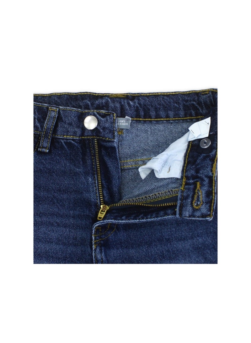 Pompelo Boys Cotton Denim Pants – Dark Blue - Image 3
