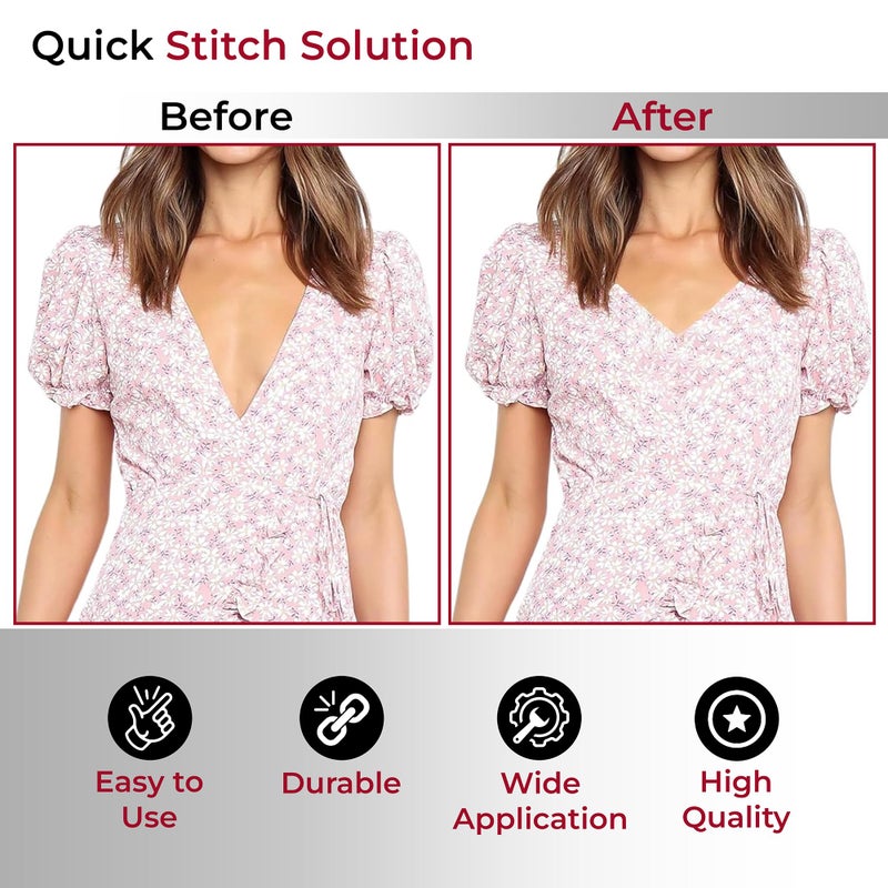 Twistilt Stitch Gun for Clothes (Quick Fix Tool, Not a Sewing Machine), Handheld Clothing Tag Gun for Quick Clothing Repairs Includes 6 Needles, 1000 Black & 1000 White Fasteners (Pink) - Image 5
