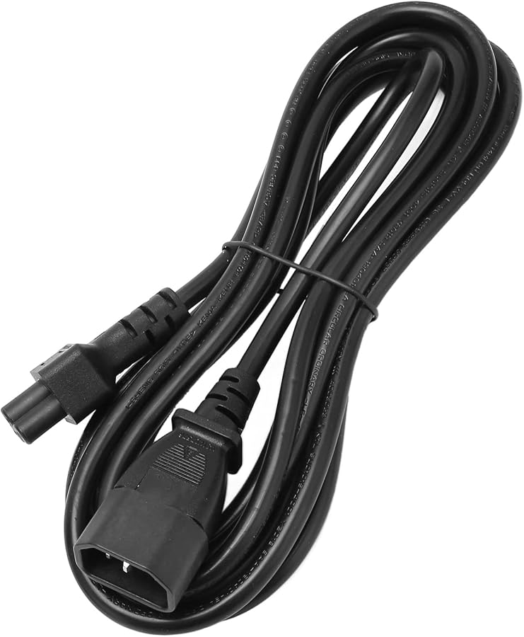 IEC320 C14 to C5 Power Cord 9.8ft Extension Cable with Tension PVC Cover for Laptop Adapters - Image 5