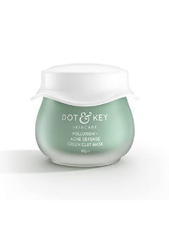Dot & Key Pollution + Acne Defense Green Clay Mask ; Face Mask For Glowing Skin ; Clay Mask For Oily, Acne Prone Skin ; 85Gm  - Image 1