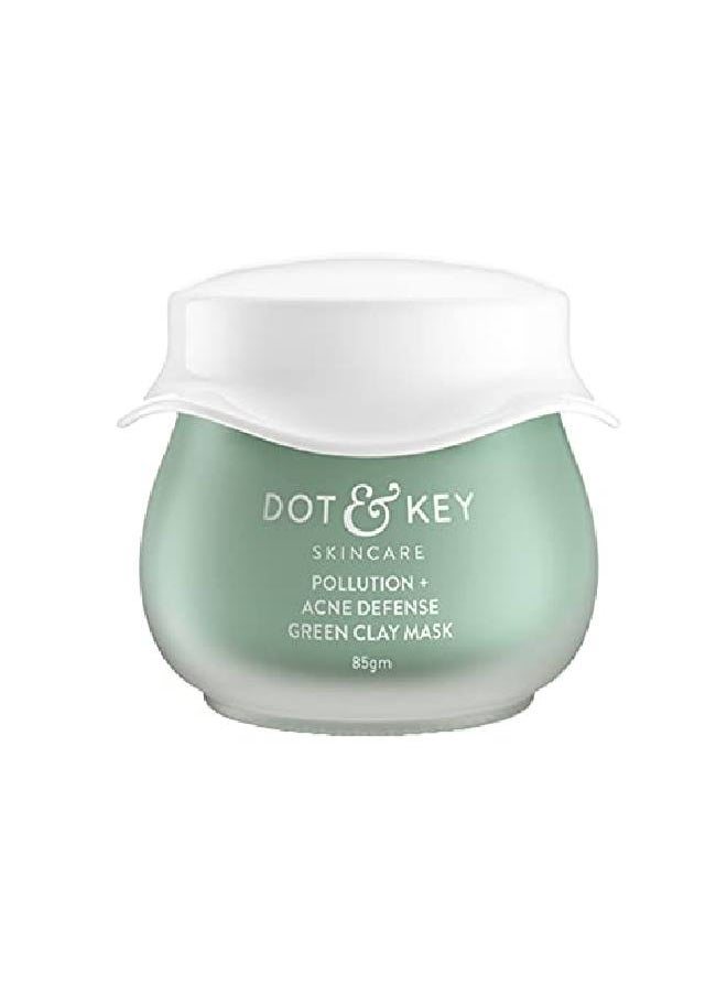 Dot & Key Pollution + Acne Defense Green Clay Mask ; Face Mask For Glowing Skin ; Clay Mask For Oily, Acne Prone Skin ; 85Gm  - Image 2