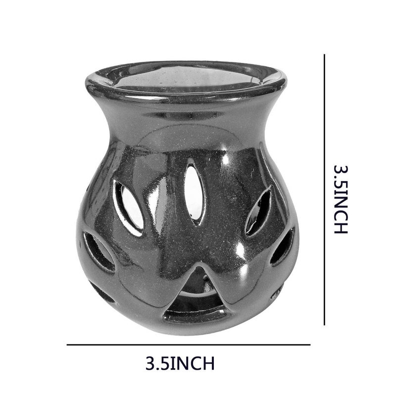 Luxantra Luxantra Ceramic Aroma Diffuser Oil Burner with 2 Rose Aroma Oil with 2 Tlight Candle Free for Home Office Hotel Spa - Image 2