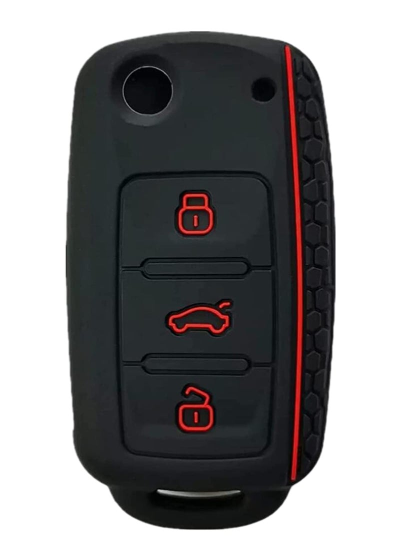 KAWIHEN Silicone Key Fob Cover Compatible with for Volkswagen Bettle Golf Jetta Passta HLO1J0959753AM HLO1J0959753D NBG735868T NBG 735868T - Image 3