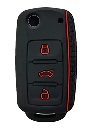 KAWIHEN Silicone Key Fob Cover Compatible with for Volkswagen Bettle Golf Jetta Passta HLO1J0959753AM HLO1J0959753D NBG735868T NBG 735868T - Image 1
