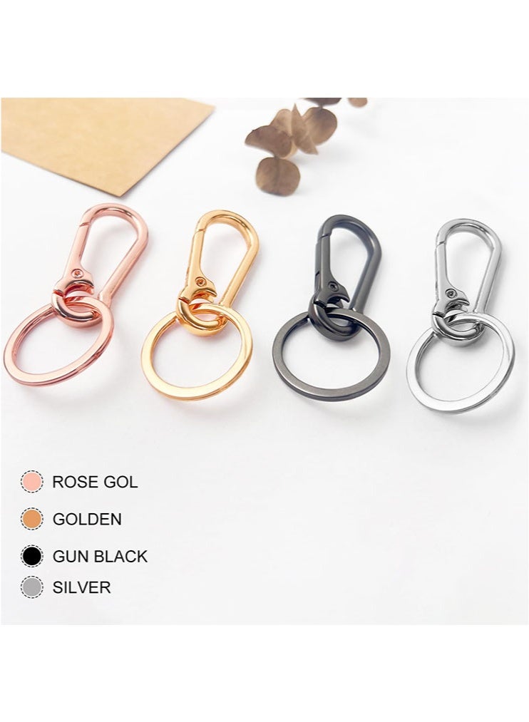 الوجبة 4 قطع من سلاسل المفاتيح المعدنية للنساء والرجال، حامل حلقات مفاتيح منظم للمنزل والسيارة، ملحقات سلسلة مفاتيح السيارة، ملحقات سلسلة المفاتيح المقطوعة - Image 5