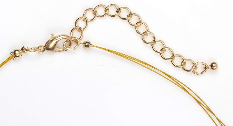 Coiris 3 Layers Illusion Wire Beaded Statement 19.5" Necklace for Women - Image 4