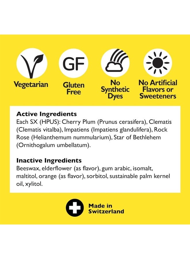 RESCUE Bach RESCUE PASTILLES, Orange and Elderflower Flavor, Natural Stress Relief Lozenges, Homeopathic Flower Essence, Vegetarian, Gluten & Sugar-Free, Holiday Stocking Stuffer, 35 Count  - Image 3