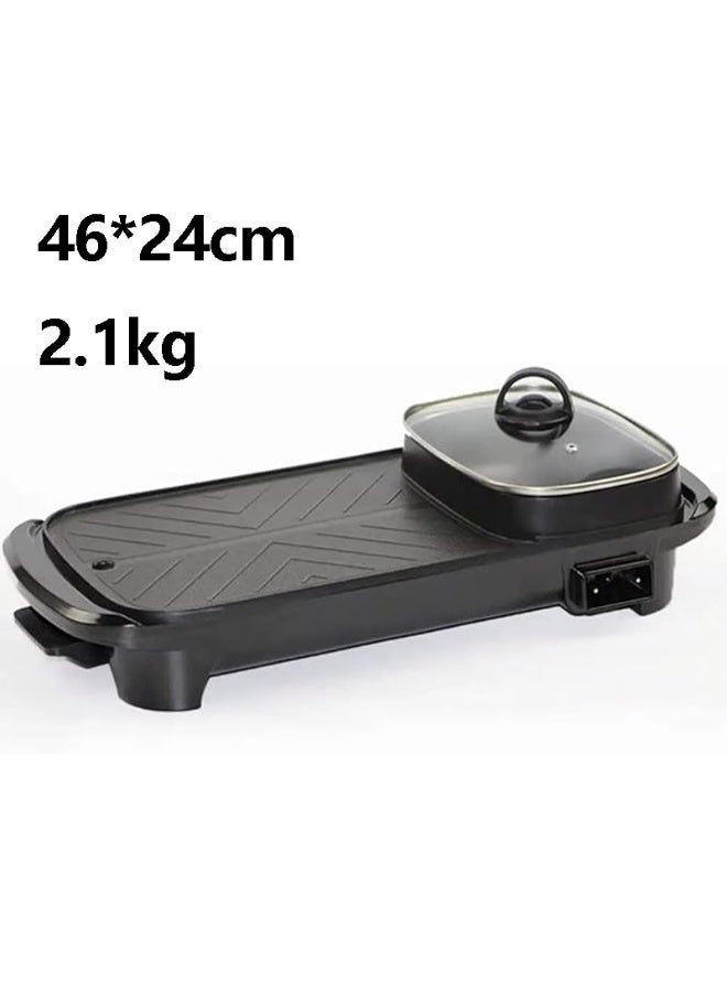 2 in 1 Grill Hot Pot Multifunctional Indoor Teppanyaki Korean BBQ Capacity for 2-5 People - Image 2