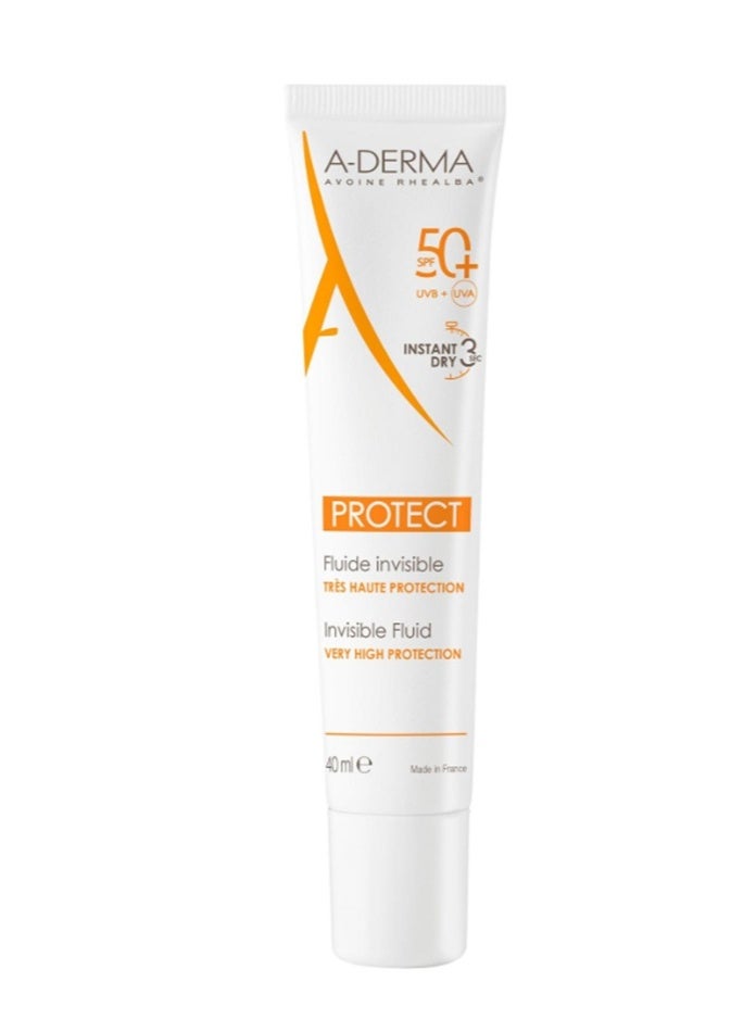A-DERMA A Derma Protect Invisible Fluid Spf 50+ 40ml - Image 1