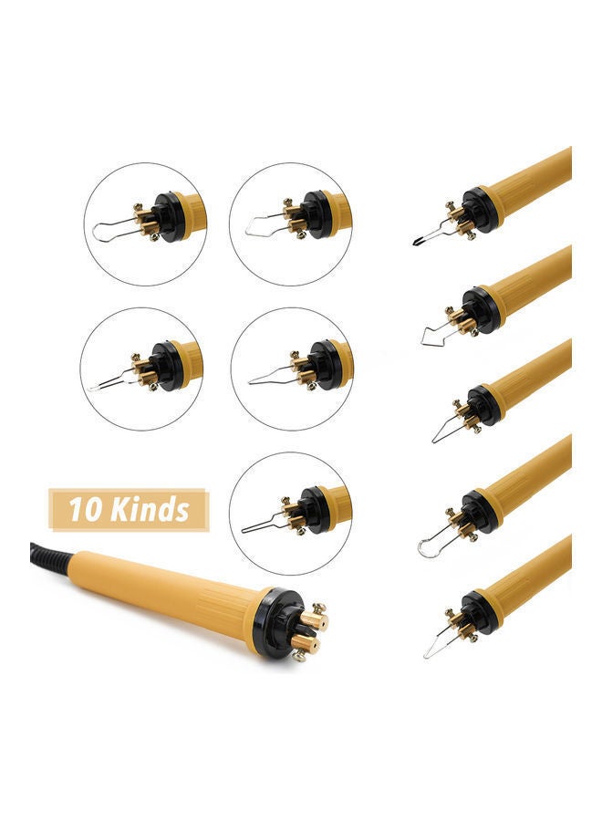 Wood Burner Pyrography Pen Beige/Black 22x19x19.5cm - Image 1