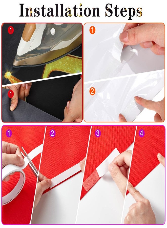 Timtin 6.5 x 5 ft VIP Photography Backdrop Red Carpet Backdrop Film Movie Banner Paparazzi Props Party Accessory and Runner Red Carpet Runner 2.6 x 15 ft with Carpet Tape for Theme Party Decorations - Image 5