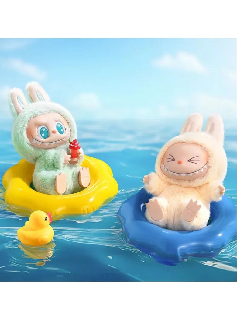LABUBU POP MART Labubu Second Generation Sit-and-Sit Party Series-5.91-inch vinyl plush blind box doll, equipped with a hanging ring, suitable for various bag hangings, desktop ornaments and birthday gifts, bagged  - Image 4