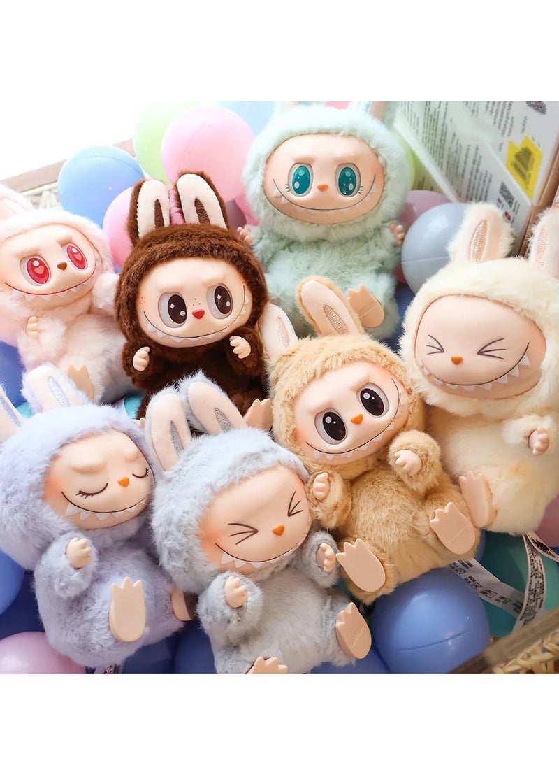 LABUBU POP MART Labubu Second Generation Sit-and-Sit Party Series-5.91-inch vinyl plush blind box doll, equipped with a hanging ring, suitable for various bag hangings, desktop ornaments and birthday gifts, bagged  - Image 1
