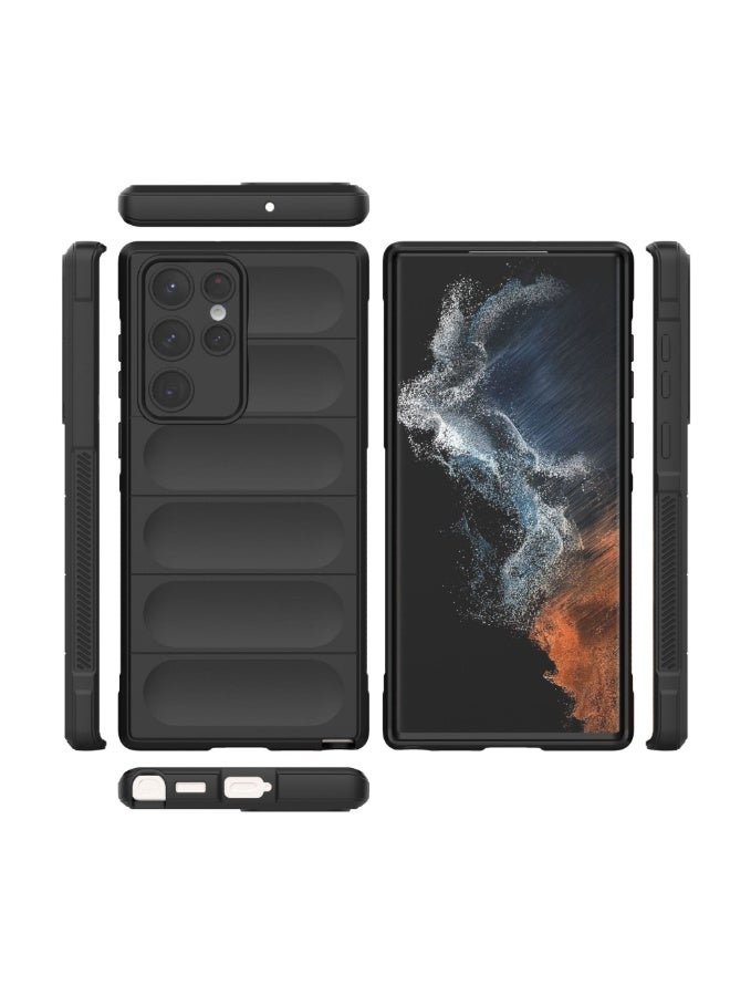 for Samsung Galaxy S25 Ultra Case, Heavy Duty 3D Striped Pattern Sensory Soft Silicone Full Portection Shockproof Phone Case for Samsung Galaxy S25 Ultra, Black - Image 5