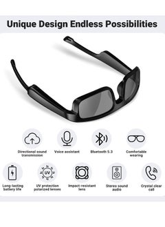 Topleo Smart Glasses, Polarized Bluetooth Sunglasses, Built-in Mic and Speakers, Voice Assistant, UV Protection Audio Sun Glass  - Image 4
