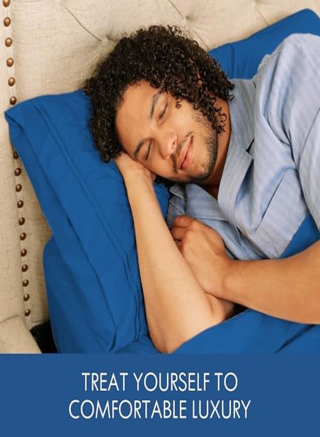 ClevaHome Queen Size Sheets - 6 Piece Soft Breathable Luxury Bed Sheet Set - Shrinkage & Fade Resistant Embroidered Bedding Sheet with 14-inch Deep Pocket, 2 Extra Pillowcases (Queen, Royal Blue) - Image 5
