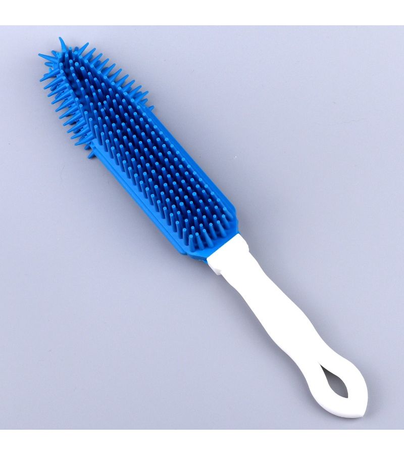 Pet Hair Remover Blue 3pcs Portable Carpet Clothing Furniture Sofa Leather Seat Brush Also Cat Dog Massage Bath Brush - Image 4