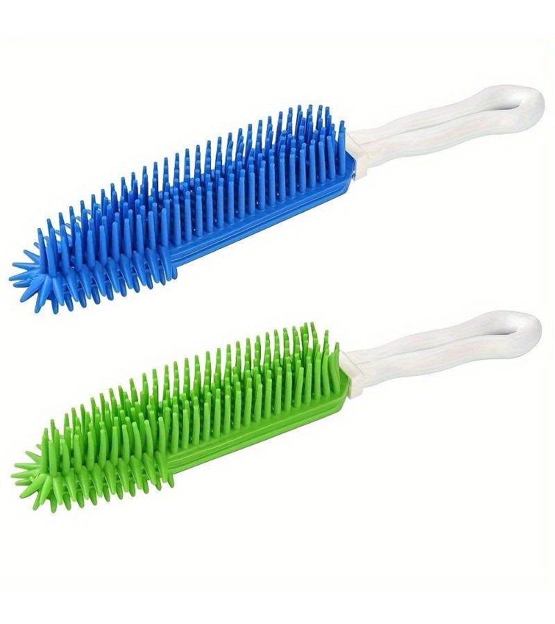 Pet Hair Remover Blue 3pcs Portable Carpet Clothing Furniture Sofa Leather Seat Brush Also Cat Dog Massage Bath Brush - Image 1