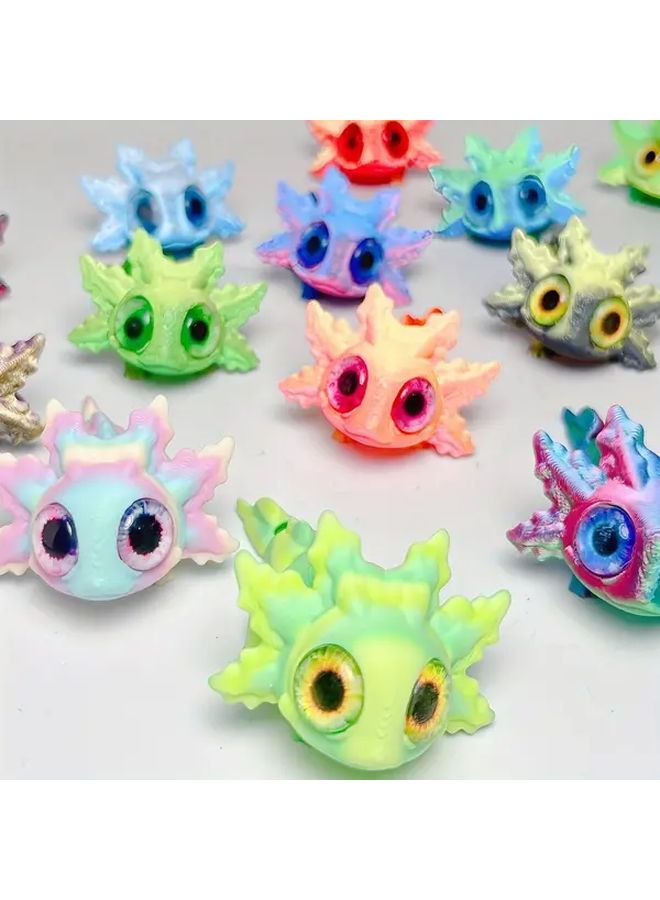 3D Printed Movable Axolotl Car Ornament Gradient Green Novelty Gift - Image 5