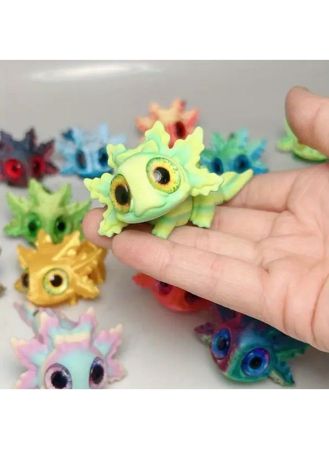 3D Printed Movable Axolotl Car Ornament Gradient Green Novelty Gift - Image 1