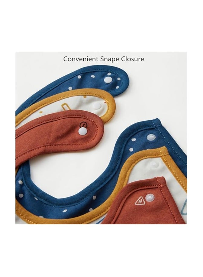 insular 3 Pack 100% Cotton Baby Bibs, Bandana Drool Bibs Unisex for Boys and Girls Teething and Drooling Use (Multicolour) - Image 4