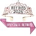 JPACO 2026 Retirement Tiara Sash Officially Retired Sash Crown for Parties Events Gifts Favors and Decorations 2026 Pink - Image 3