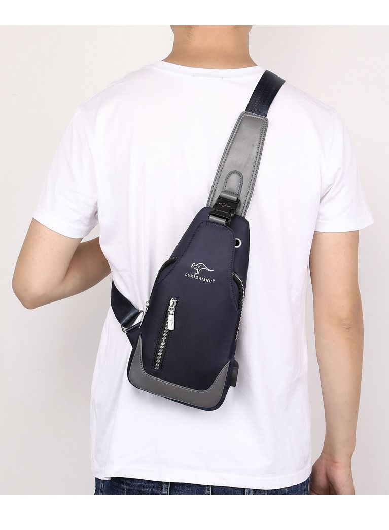 DubaiGallery New fashion men's Woman's motorcycle chest bag password anti-theft shoulder bag sports waterproof multifunctional crossbody bag